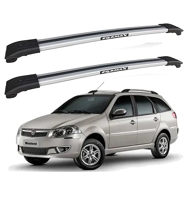 RACK TRAVESSA LARGA EQMAX FIAT PALIO WEEKEND 1997 1998 1999 2000 2001 2002 2003 2004 2005 2006 2007 - CINZA