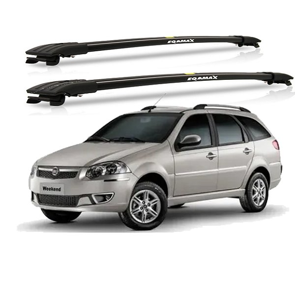 RACK TRAVESSA LARGA EQMAX FIAT PALIO WEEKEND 1997 1998 1999 2000 2001 2002 2003 2004 2005 2006 2007 - PRETO