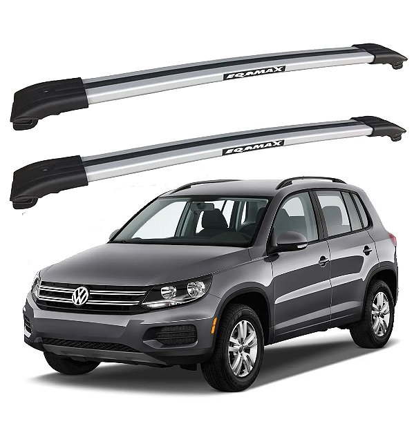 RACK TRAVESSA LARGA EQMAX VW TIGUAN 2010 2011 2012 2013 2014 2015 2016 2017 - CINZA
