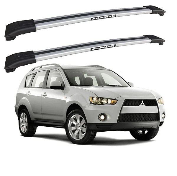 RACK TRAVESSA LARGA EQMAX MITSUBISHI OUTLANDER 2008 2009 2010 2011 2012 2013 - CINZA