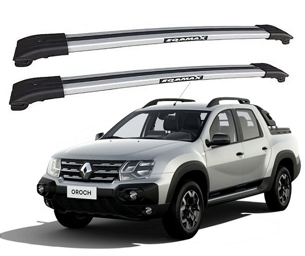 RACK TRAVESSA LARGA EQMAX RENAULT OROCH 2022 2023 2024 2025 - CINZA