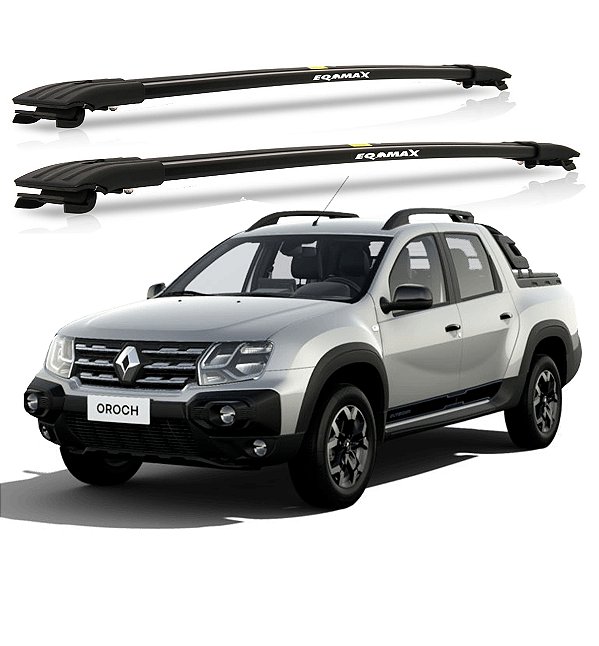 RACK TRAVESSA LARGA EQMAX RENAULT OROCH 2022 2023 2024 2025 - PRETO
