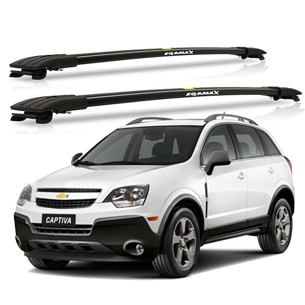 RACK TRAVESSA LARGA EQMAX GM CAPTIVA 2008 2009 2010 2011 2012 2013 2014 2015 2016 2017 - PRETO