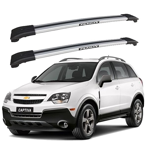 RACK TRAVESSA LARGA EQMAX GM CAPTIVA 2008 2009 2010 2011 2012 2013 2014 2015 2016 2017 - CINZA