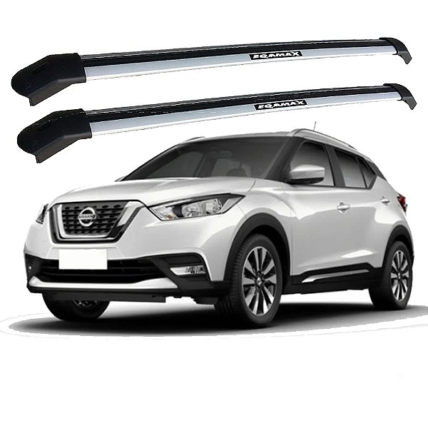RACK P/ LONGARINAS INTEGRADAS EQMAX DELTA NISSAN KICKS 2018 2019 2020 2021 2022 2023 2024 2025 - CINZA