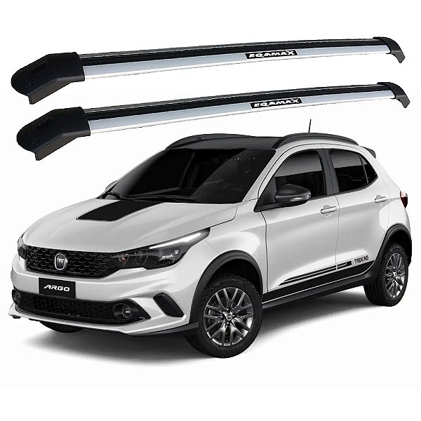RACK P/ LONGARINAS INTEGRADAS EQMAX DELTA FIAT ARGO TREKKING 2020 2021 2022 2023 2024 2025 - CINZA
