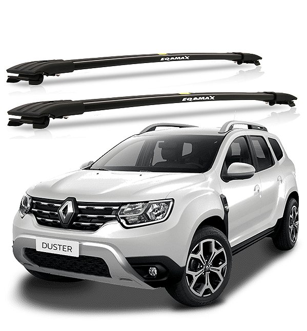 RACK TRAVESSA LARGA EQMAX RENAULT DUSTER 2021 2022 2023 2024 2025 - PRETO