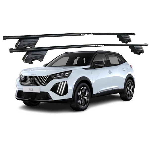 RACK P/ LONGARINAS INTEGRADAS BETA AÇO (1,30M) PEUGEOT 2008 (2024 2025) - PRETO
