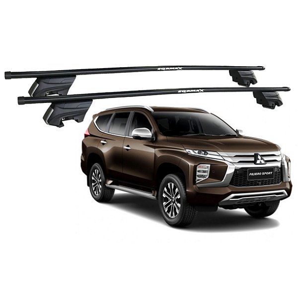 RACK P/ LONGARINAS INTEGRADAS BETA AÇO (1,30M) MITSUBISHI PAJERO SPORT 2021 2022 2023 2024 2025 - PRETO