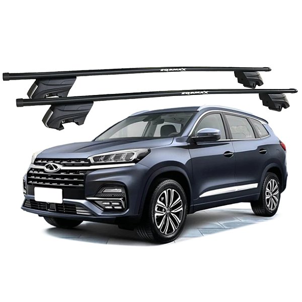 RACK P/ LONGARINAS INTEGRADAS BETA AÇO (1,30M) CAOA / CHERY TIGGO 8 2020 2021 2022 2023 2024 - PRETO
