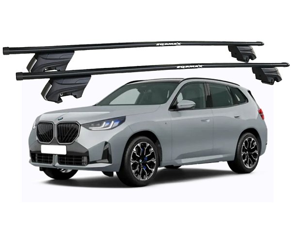RACK P/ LONGARINAS INTEGRADAS BETA AÇO (1,30M) BMW X3 2020 2021 2022 2023 - PRETO