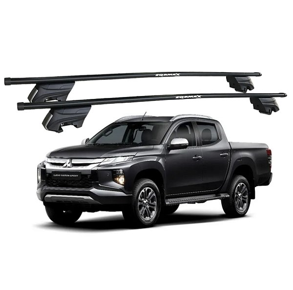 RACK P/ LONGARINAS INTEGRADAS BETA AÇO (1,30M) MITSUBISHI L200 TRITON 2021 2022 2023 2024 2025 - PRETO