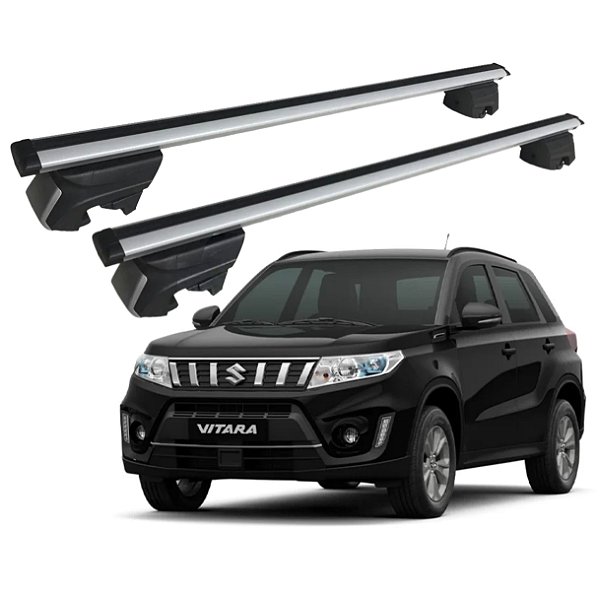 RACK P/ LONGARINAS INTEGRADAS BETA ALUMÍNIO (1,26M) SUZUKI VITARA 2017 2018 2019 2020 2021 2022 - CINZA