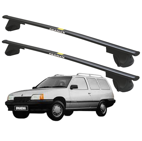 RACK P/ LONGARINAS ALPHA AÇO 01 (1,10M) GM IPANEMA WAGON 1989 1990 1991 1992 1993 1994 1995 1996 1997 1998 - PRETO