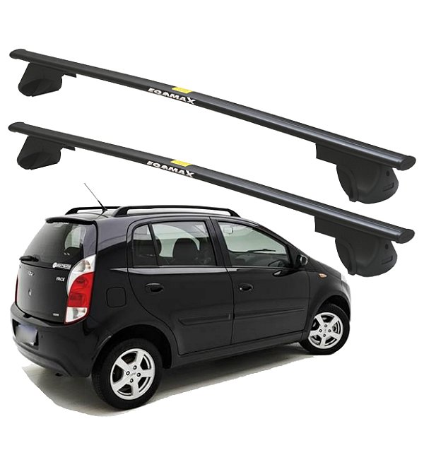 RACK P/ LONGARINAS ALPHA AÇO 02 (1,20M) CHERY FACE 2010 2011 2012 2013 2014 - PRETO