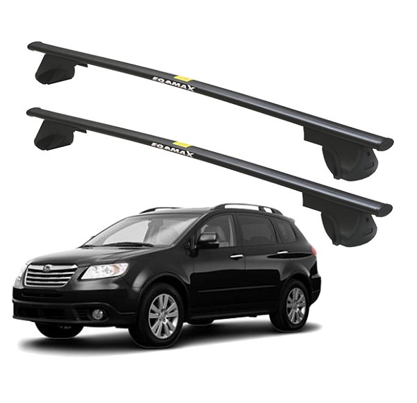 RACK P / LONGARINAS ALPHA AÇO 03 (1,30M) SUBARU TRIBECA 2008 2009 2010 2011 - PRETO