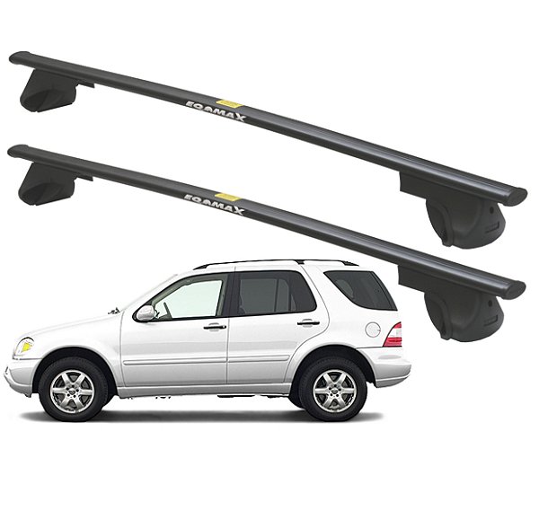 RACK P/ LONGARINAS ALPHA AÇO 03 (1,30M) MERCEDES BENZ ML 320 2008 / 2009 - PRETO