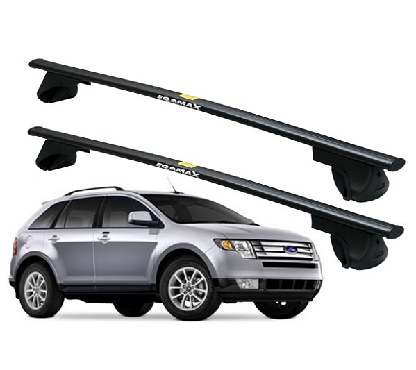 RACK P / LONGARINAS ALPHA AÇO 03 (1,30M) FORD EDGE 2009 2010 2011 2012 2013 2014 - PRETO