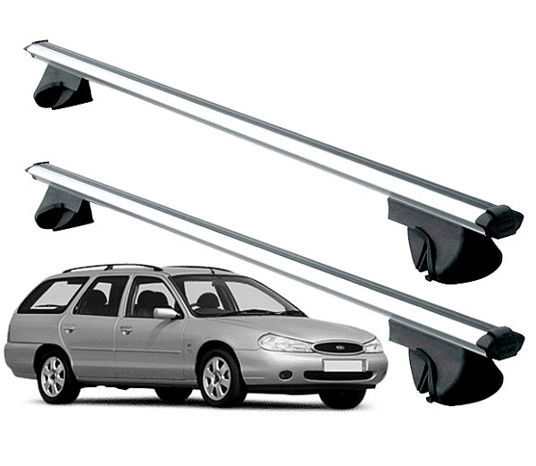 RACK P/ LONGARINAS ALPHA ALUMÍNIO 01 (1,06M) FORD MONDEO WAGON 1996 1997 1998 1999 2000 - CINZA
