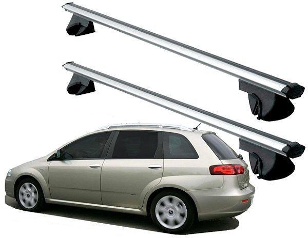 RACK P/ LONGARINAS ALPHA ALUMINIO 02 (1,16M) FIAT CROMA 2005 - CINZA