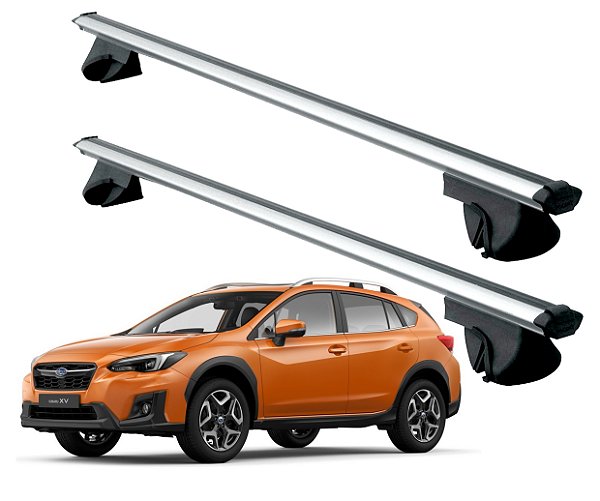 RACK P/ LONGARINAS ALPHA ALUMINIO 02 (1,16M) SUBARU XV 2012 2013 2014 2015 2016 2017 2018 2019 2020 - CINZA