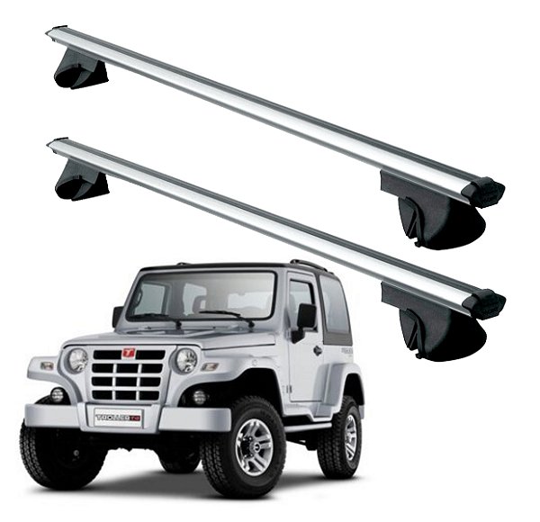 RACK P/ LONGARINAS ALPHA ALUMÍNIO 03 (1,26M) TROLLER 2000 2001 2002 2003 2004 2005 2006 2007 2008 2009 2010 2011 2012 2013 - CINZA