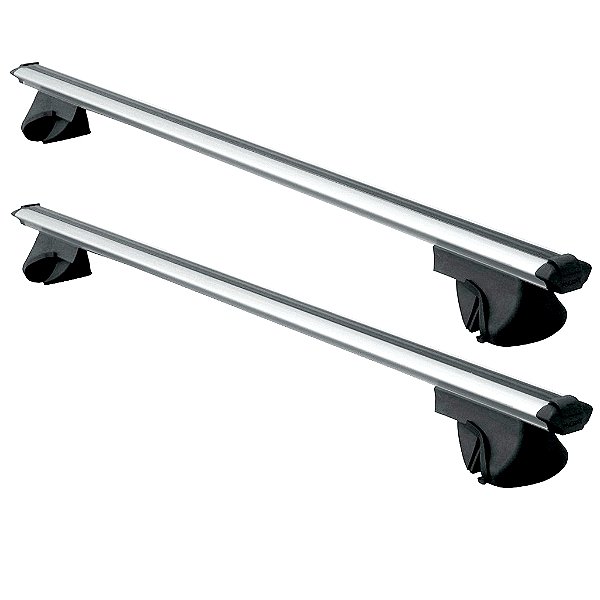 RACK P/ LONGARINAS ALPHA ALUMÍNIO 03 (1,26M) VOLVO V70 1997 1998 1999 2000 2001 2002 2003 2004 2005 - CINZA