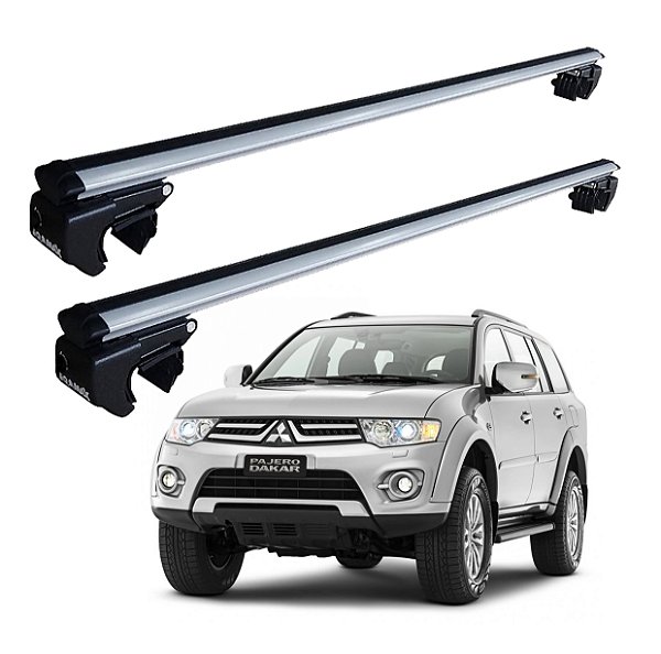RACK P/ LONGARINAS SIGMA ALUMÍNIO 01 (1,06M) MITSUBISHI PAJERO DAKAR 2009 2010 2011 2012 2013 2014 2015 2016 2017 2018 - CINZA