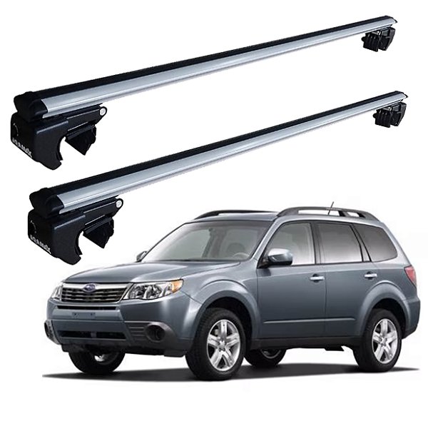 RACK P/ LONGARINAS SIGMA ALUMÍNIO 02 (1,16M) SUBARU FORESTER 2009 2010 2011 - CINZA