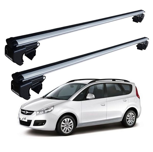 RACK P/ LONGARINAS SIGMA ALUMÍNIO 02 (1,16M) JAC J6 2001 2002 2003 2004 2005 2006 2007 2008 2009 2010 2011 2012 2013 2014 2015 - CINZA