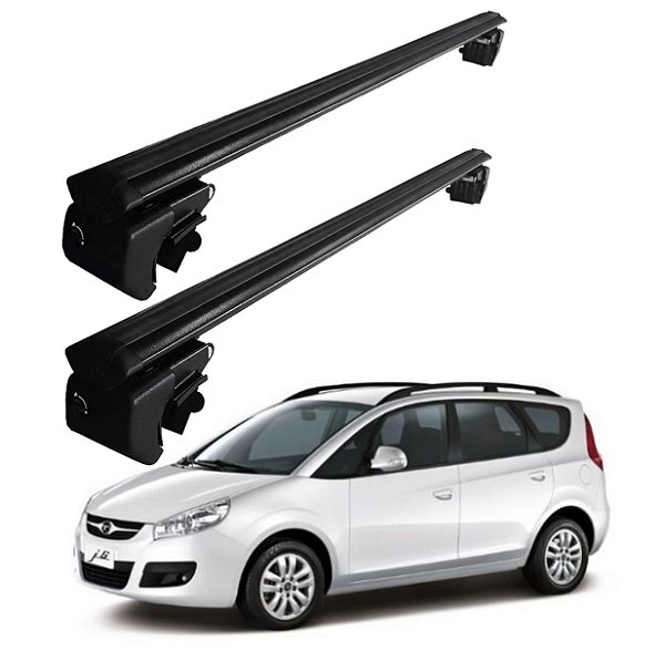 RACK P/ LONGARINAS SIGMA ALUMÍNIO 02 (1,16M) JAC J6 2001 2002 2003 2004 2005 2006 2007 2008 2009 2010 2011 2012 2013 2014 2015 - PRETO