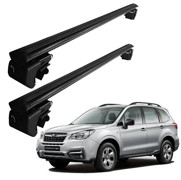 RACK P/ LONGARINAS SIGMA ALUMÍNIO 02 (1,16M) SUBARU XV 2012 2013 2014 2015 2016 2017 2018 2019 2020 - PRETO