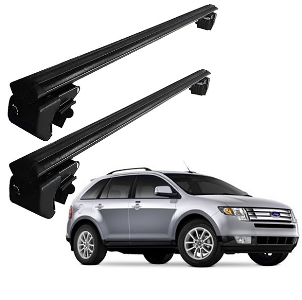 RACK P/ LONGARINAS SIGMA ALUMÍNIO 03 (1,26M) FORD EDGE 2009 2010 2011 2012 2013 2014 - PRETO