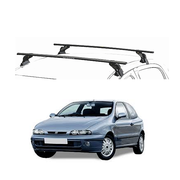 RACK EQMAX AÇO FIAT BRAVA 2000 2001 2002 2003 - PRETO