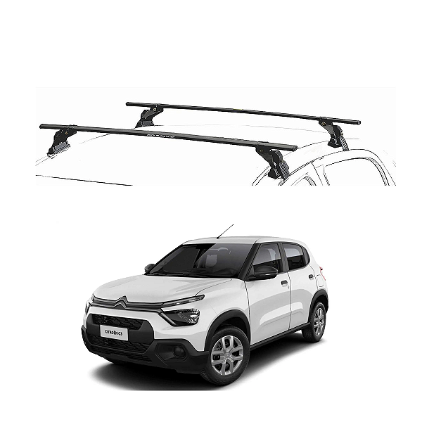 RACK EQMAX AÇO NOVO CITROEN C3 2022 2023 2024 2025 - PRETO