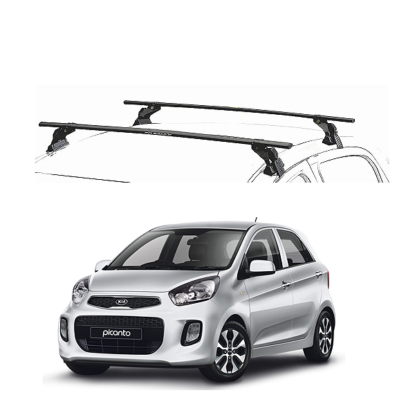 RACK EQMAX AÇO KIA PICANTO 2014 / 2015 - PRETO