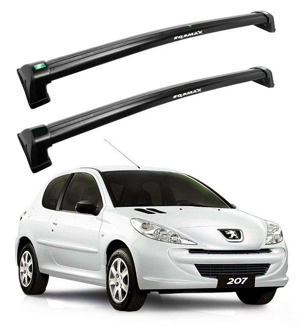 RACK EQMAX WAVE PEUGEOT 207 2P 2008 2009 2010 2011 2012 2013 - PRETO