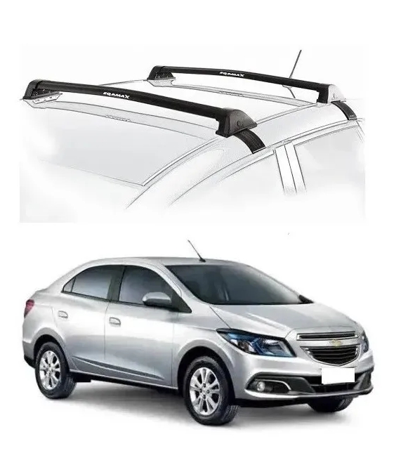 RACK EQMAX NEW WAVE GM PRISMA LT / LTZ / ADVANTAGE 2013 6014 2015 2016 2017 2018 2019 - PRETO