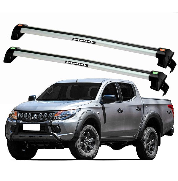 RACK EQMAX NEW WAVE MITSUBISHI L-200 TRITON OUTDOOR 2019 2020 2021 2022 2023 - CINZA