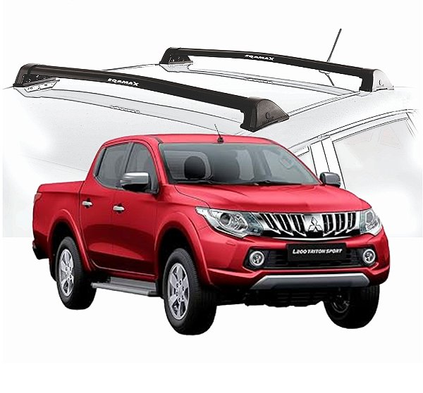 RACK EQMAX NEW WAVE MITSUBISHI ALL NEW L200 TRITON SPORT 2017 2018 2019 - PRETO