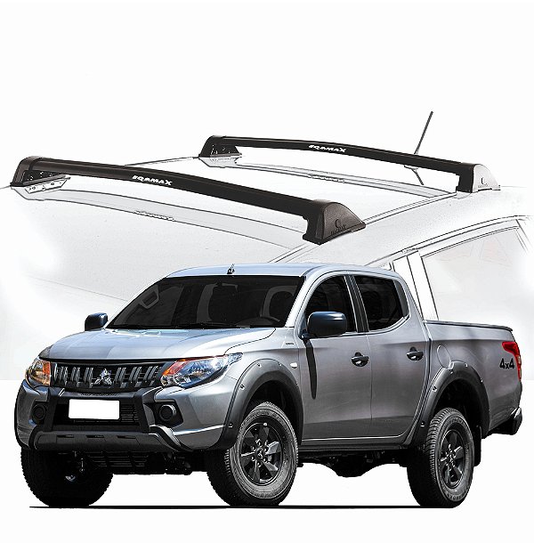 RACK EQMAX NEW WAVE MITSUBISHI L-200 TRITON OUTDOOR 2019 2020 2021 2022 2023 - PRETO
