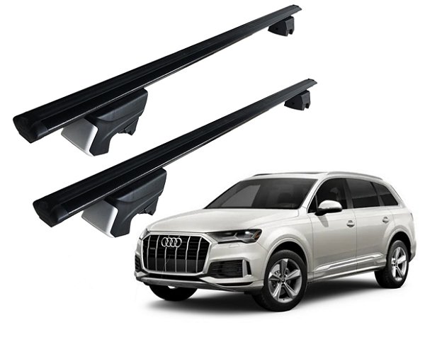 RACK P/ LONGARINAS INTEGRADAS BETA ALUMÍNIO (1,26M) AUDI Q7 2021 2022 2023 - PRETO