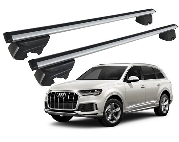 RACK P/ LONGARINAS INTEGRADAS BETA ALUMÍNIO (1,26M) AUDI Q7 2021 2022 2023 - CINZA