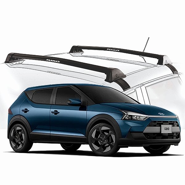 RACK EQMAX NEW WAVE HYUNDAI I20 2026 2027 - PRETO