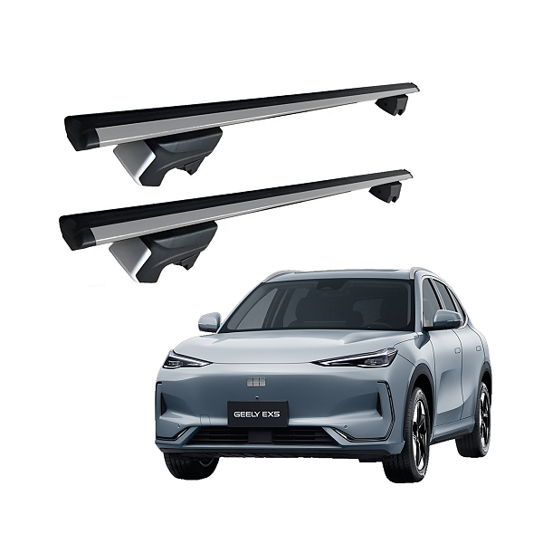 RACK BETA ALUMINIO 1,26M P/ LONGARINAS INTEGRADAS GEELY EX 5 2026 2027 - CINZA