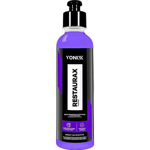 Restaurador de Plásticos Restaurax 240ml Vonixx