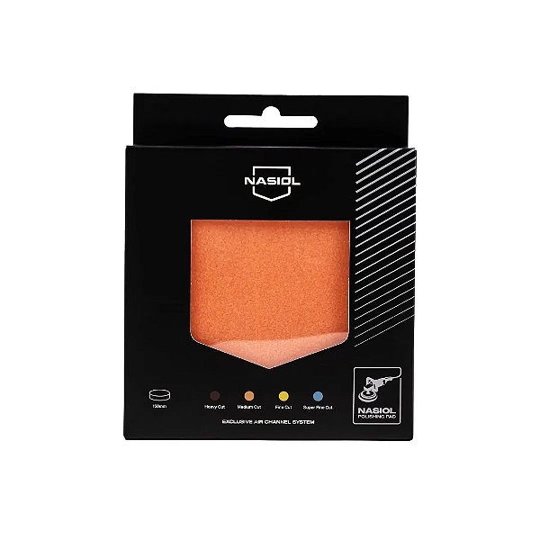 Boina de Polimento de Refino Laranja 150mm Nasiol