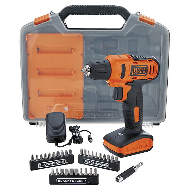 Kit Parafusadeira/Furadeira 12V 3/8" Com 31pcs Black&Decker