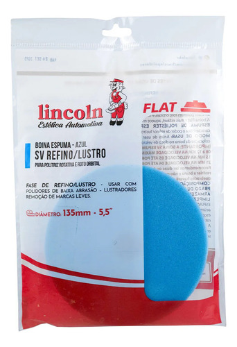 Boina de Espuma Azul Refino/ Lustro 5,5 Polegadas Lincoln
