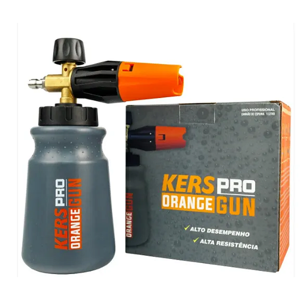 Canhão de Espuma Snow Foam Profissional Pro Orange Gun Kers